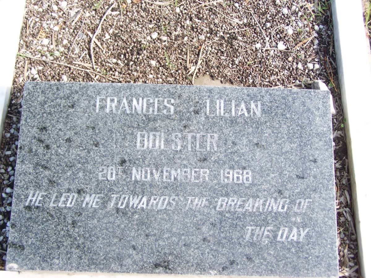 BOLSTER Frances Lilian -1968