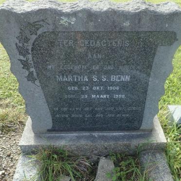 BENN Martha S.S. 1906-1950