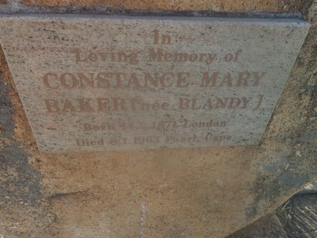 BAKER Constance Mary nee BLANDY 1871-1963