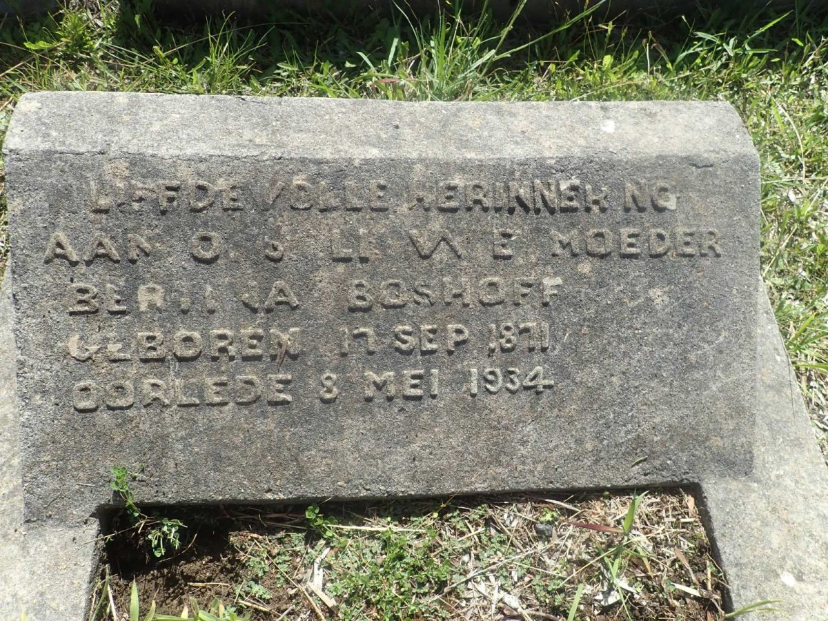 BOSHOFF Bertina 1871-1934