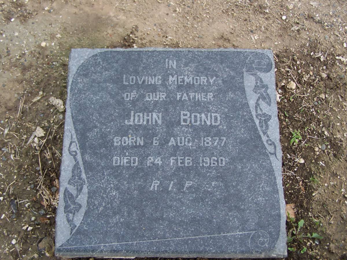BOND John 1877-1960