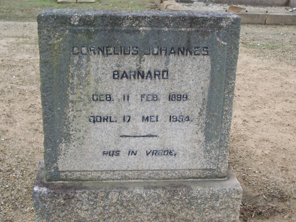 BARNARD Cornelius Johannes 1899-1954