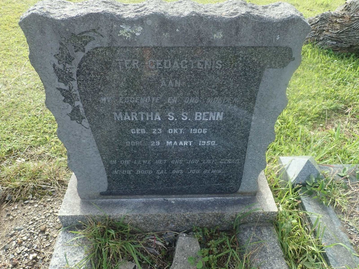 BENN Martha S.S. 1906-1950