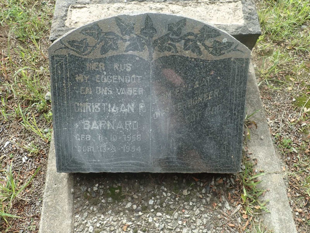 BARNARD Christiaan P. 19?8-1954