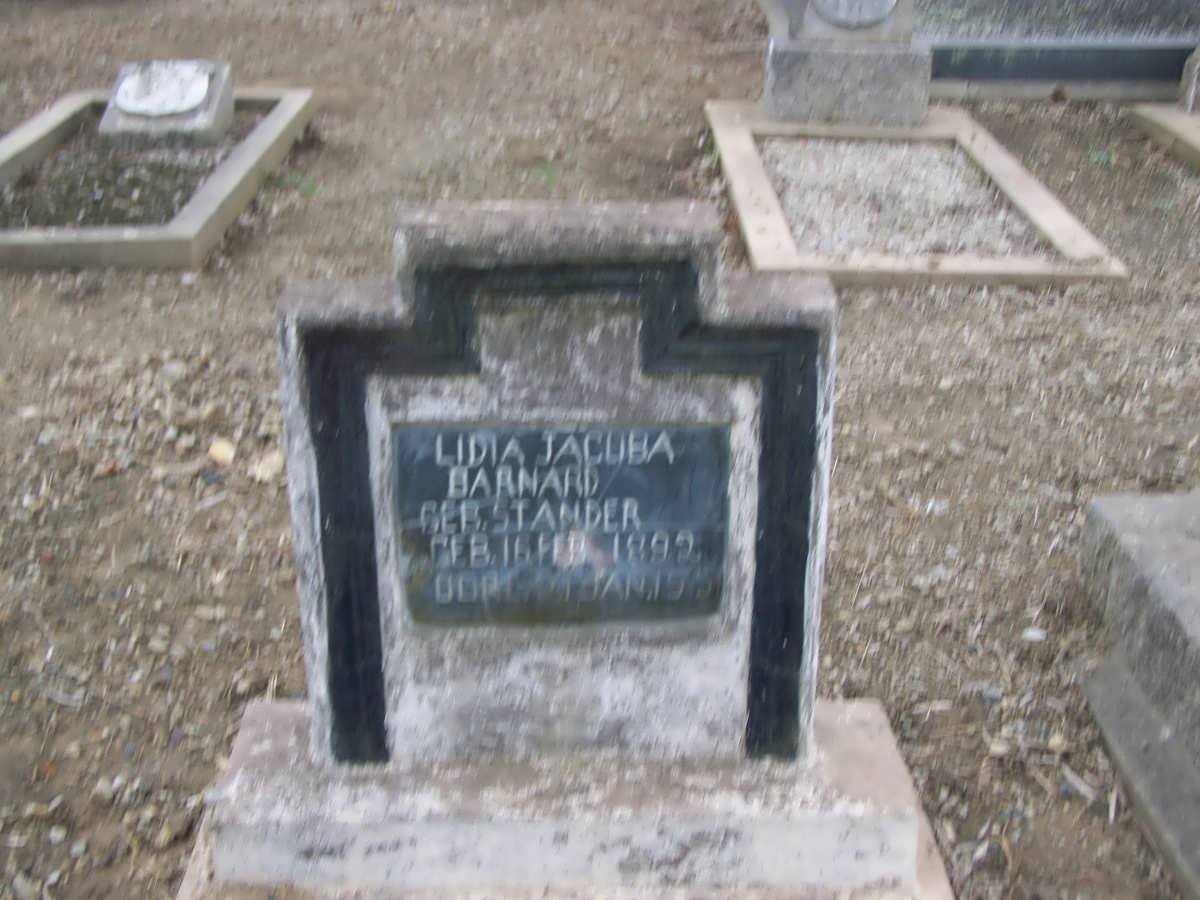 BARNARD Lidia Jacoba nee STANDER 1899-195?
