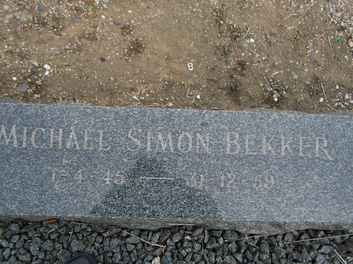 BEKKER Michael Simon 1945-1959