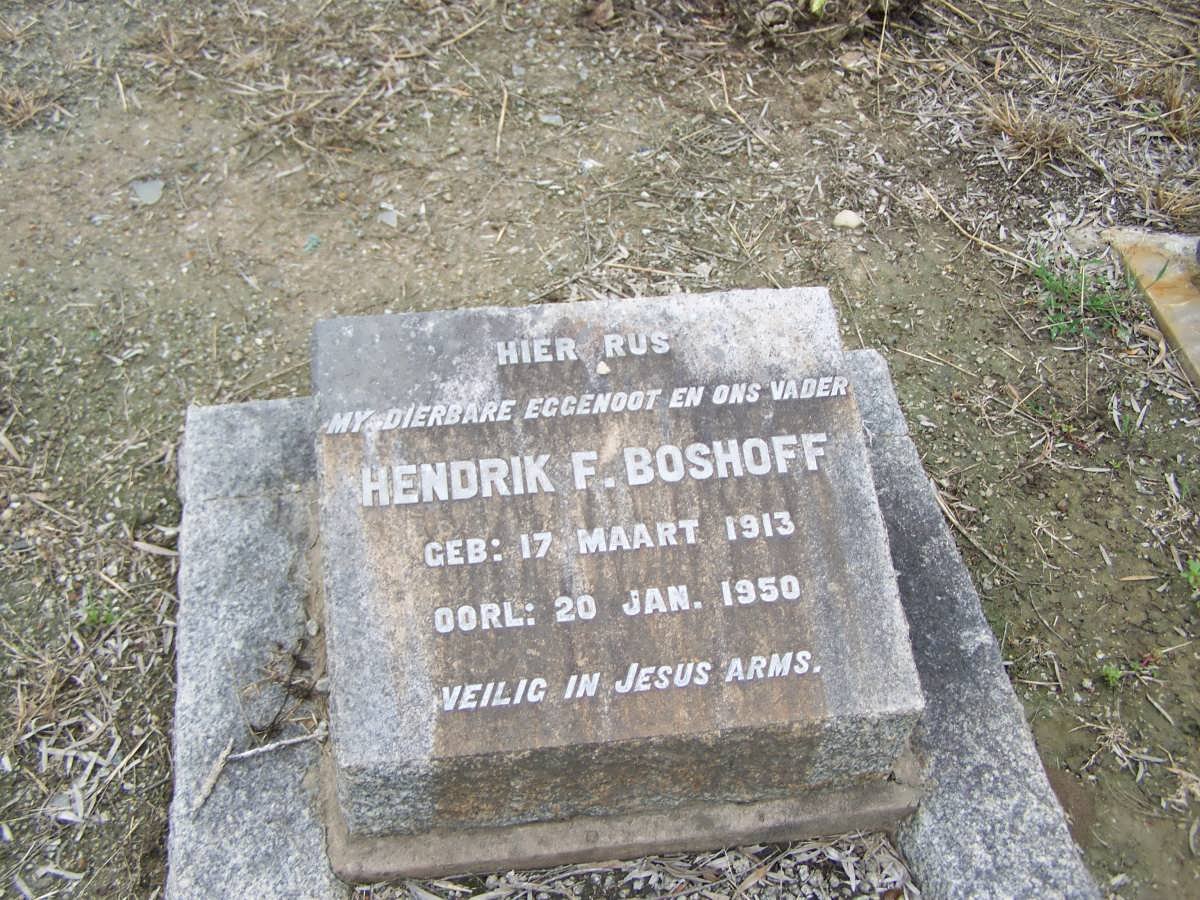 BOSHOFF Hendrik F. 1913-1950