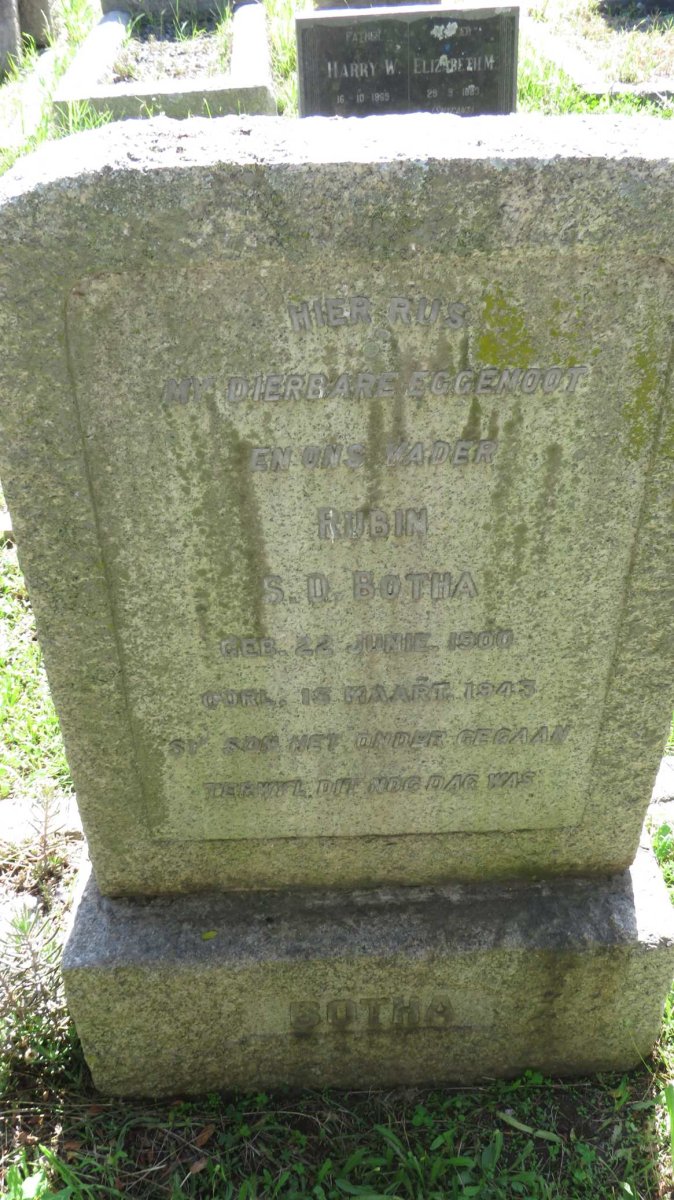 BOTHA Rubin S.D. 1900-1943