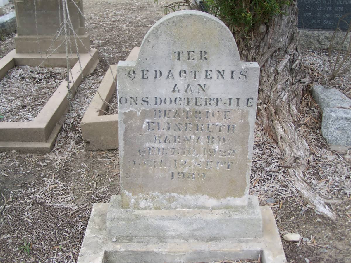 BARNARD Beatrice Elizabeth 1922-1939