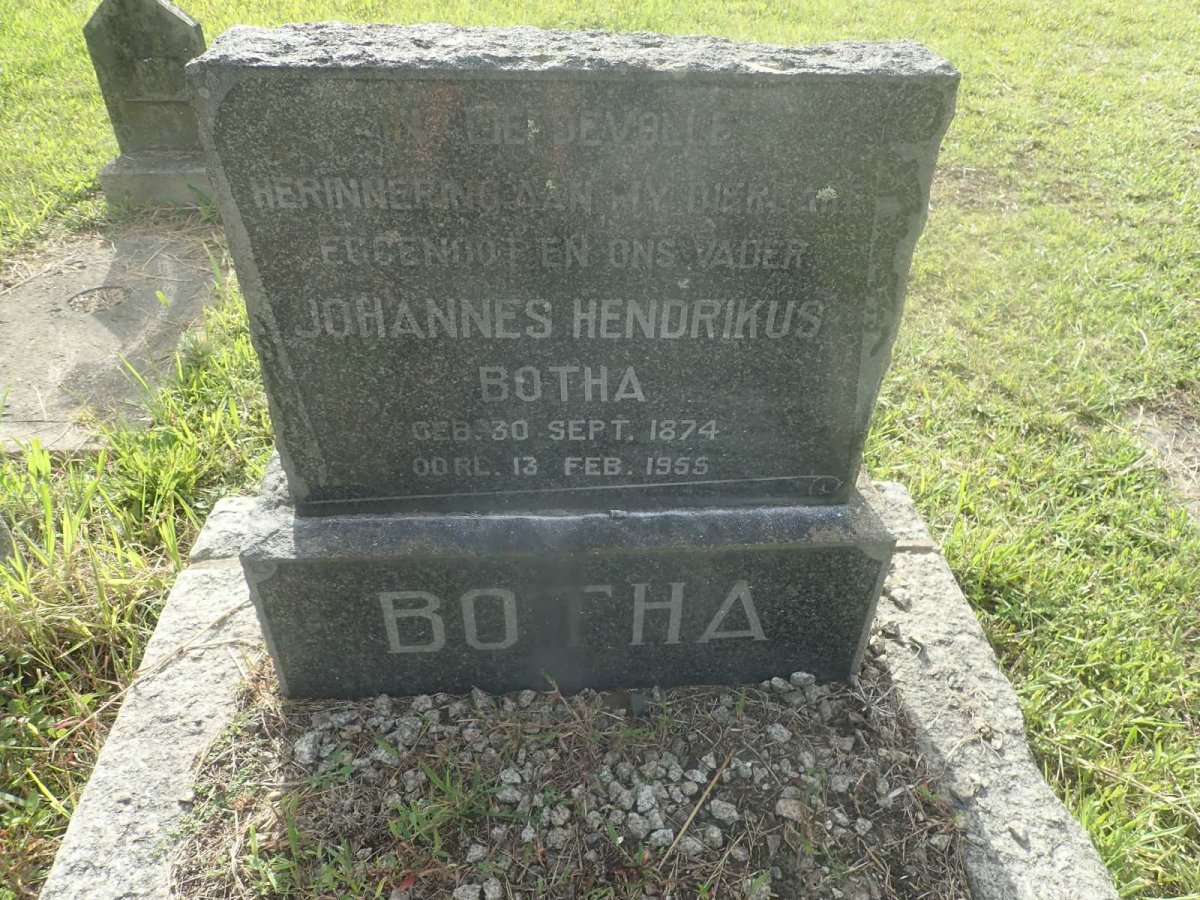 BOTHA Johannes Hendrikus 1874-1955
