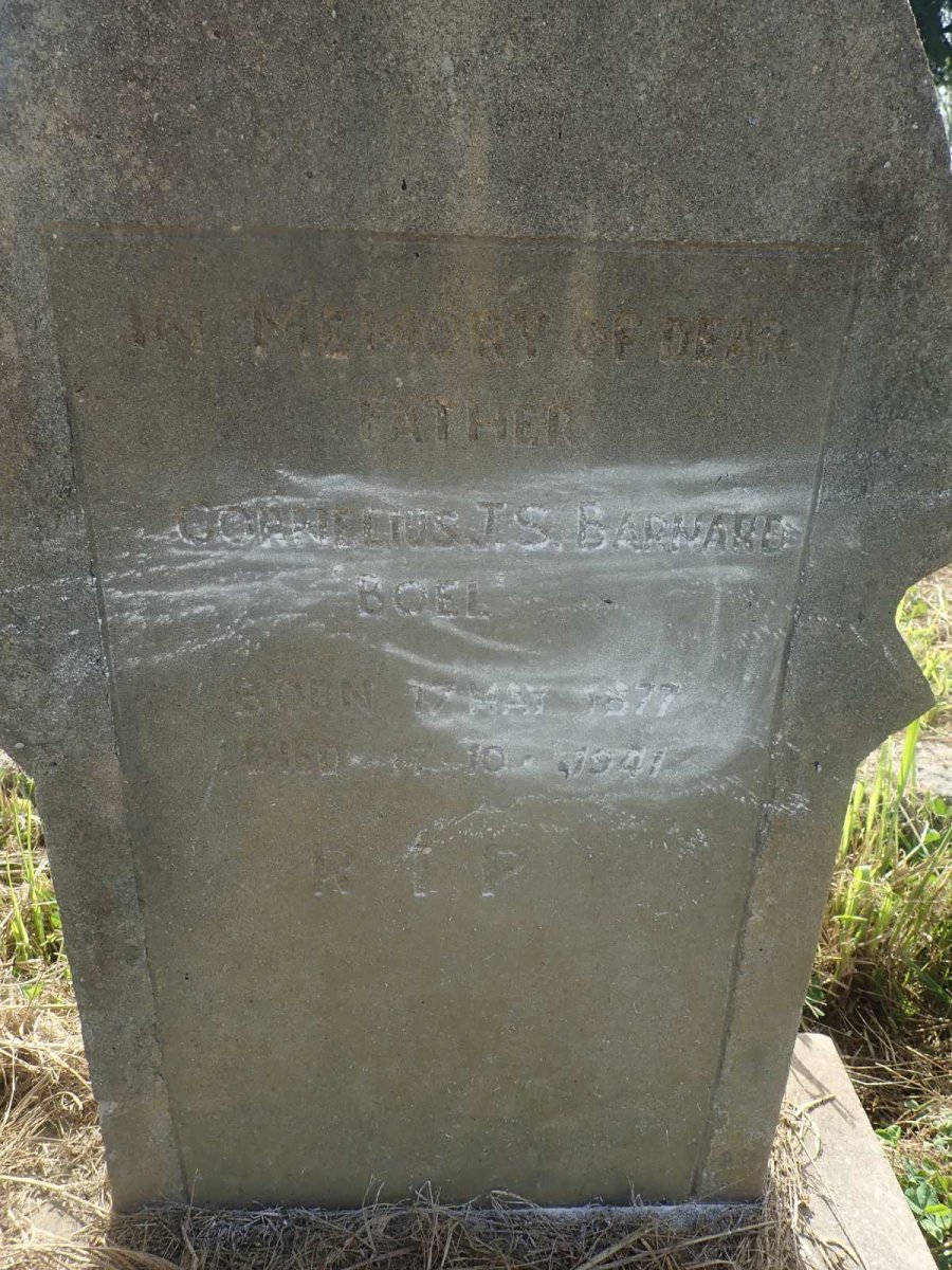 BARNARD Cornelius J.S. 1877-1941