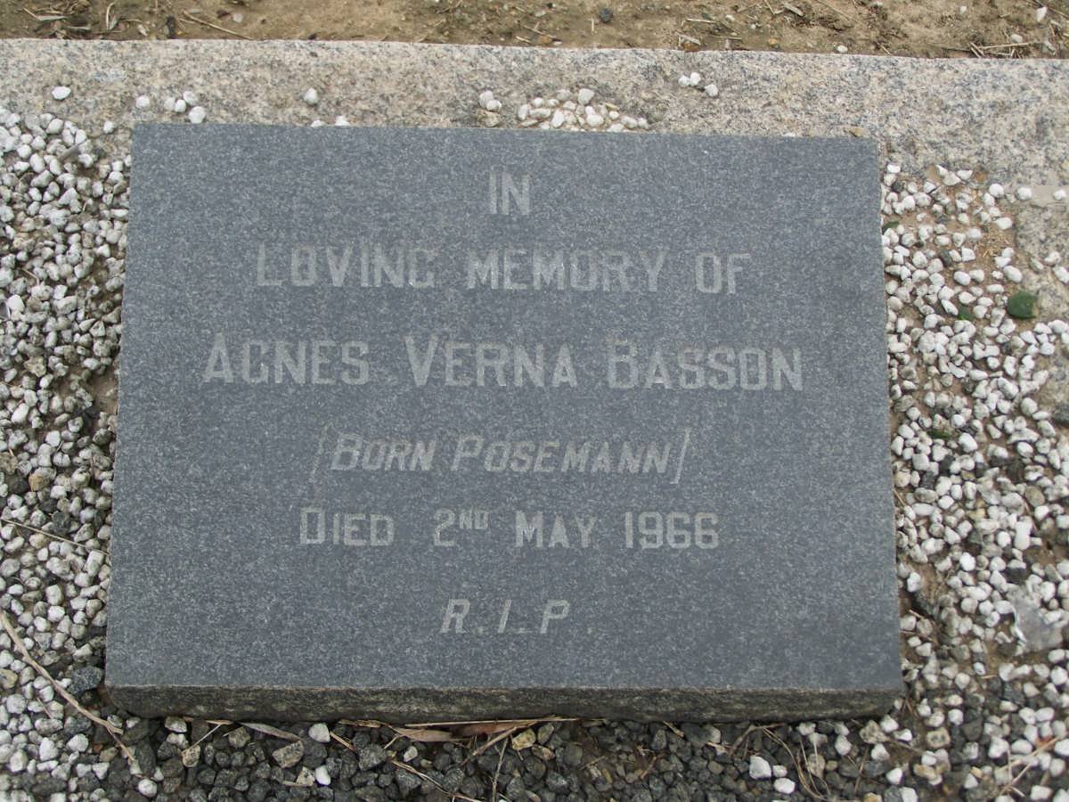 BASSON Agnes Verna nee POSEMANN -1966