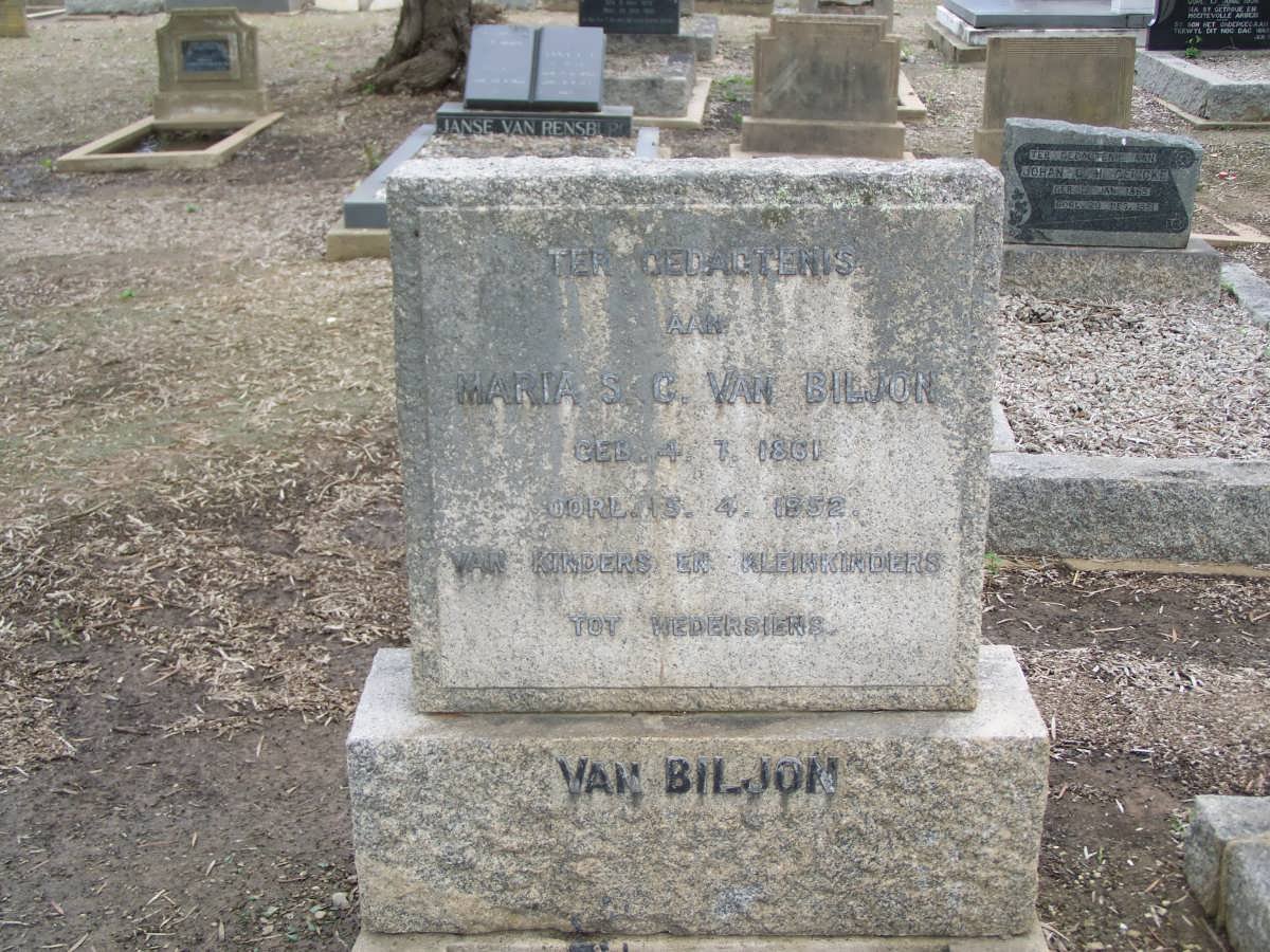 BILJON Maria S.C., Van 1861-1952