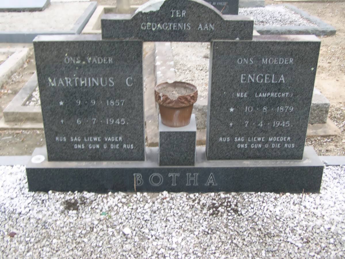BOTHA Marthinus C. 1857-1945 &amp; Engela LAMPRECHT 1879-1945