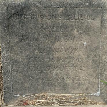 BOTHA Anna A.B. nee VAN WYK 1862-1943