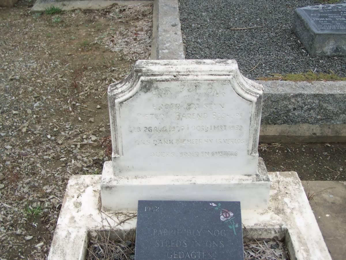 BOSHOFF Pieter Barend 1939-1952