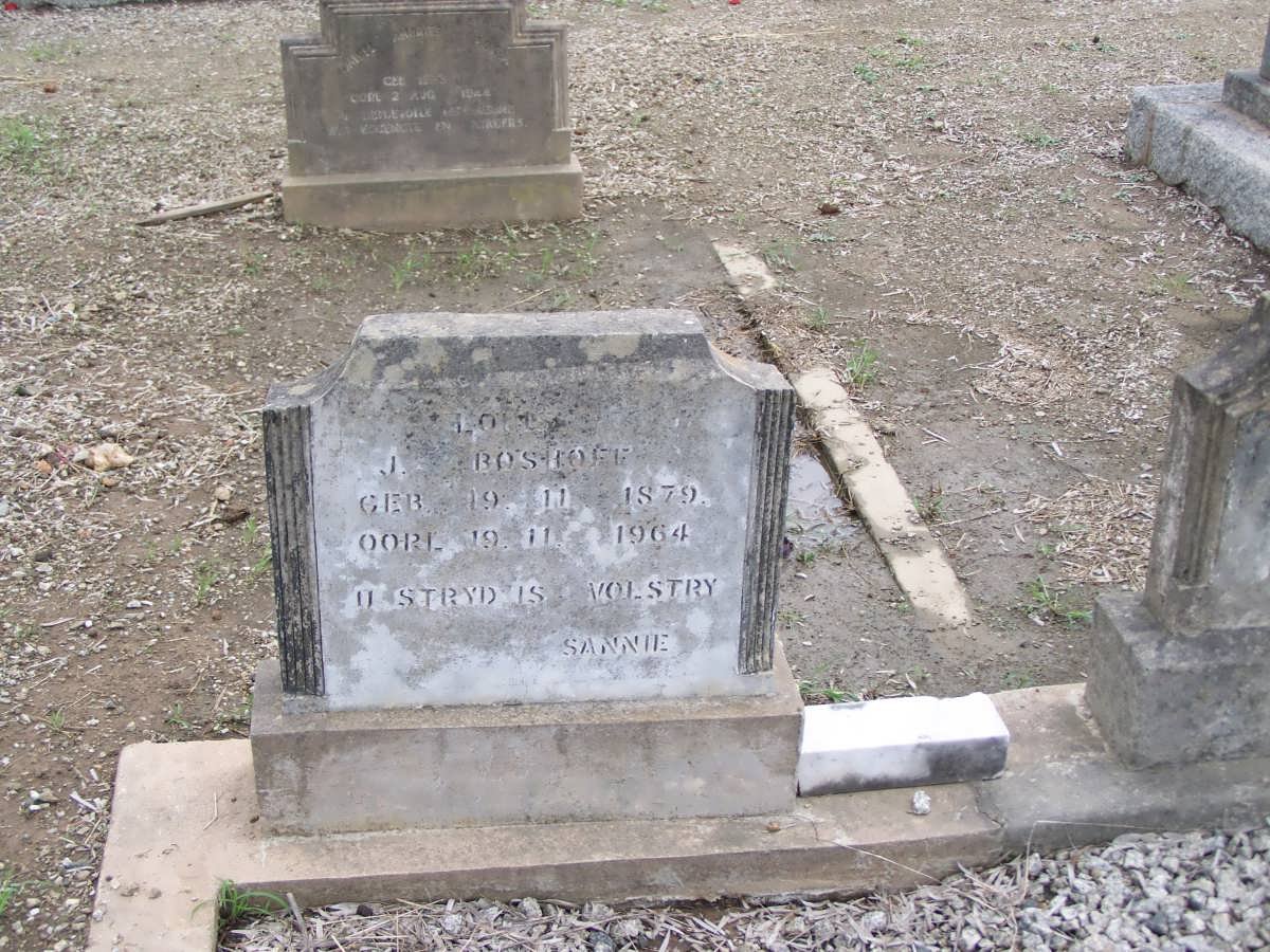 BOSHOFF J. 1879-1964