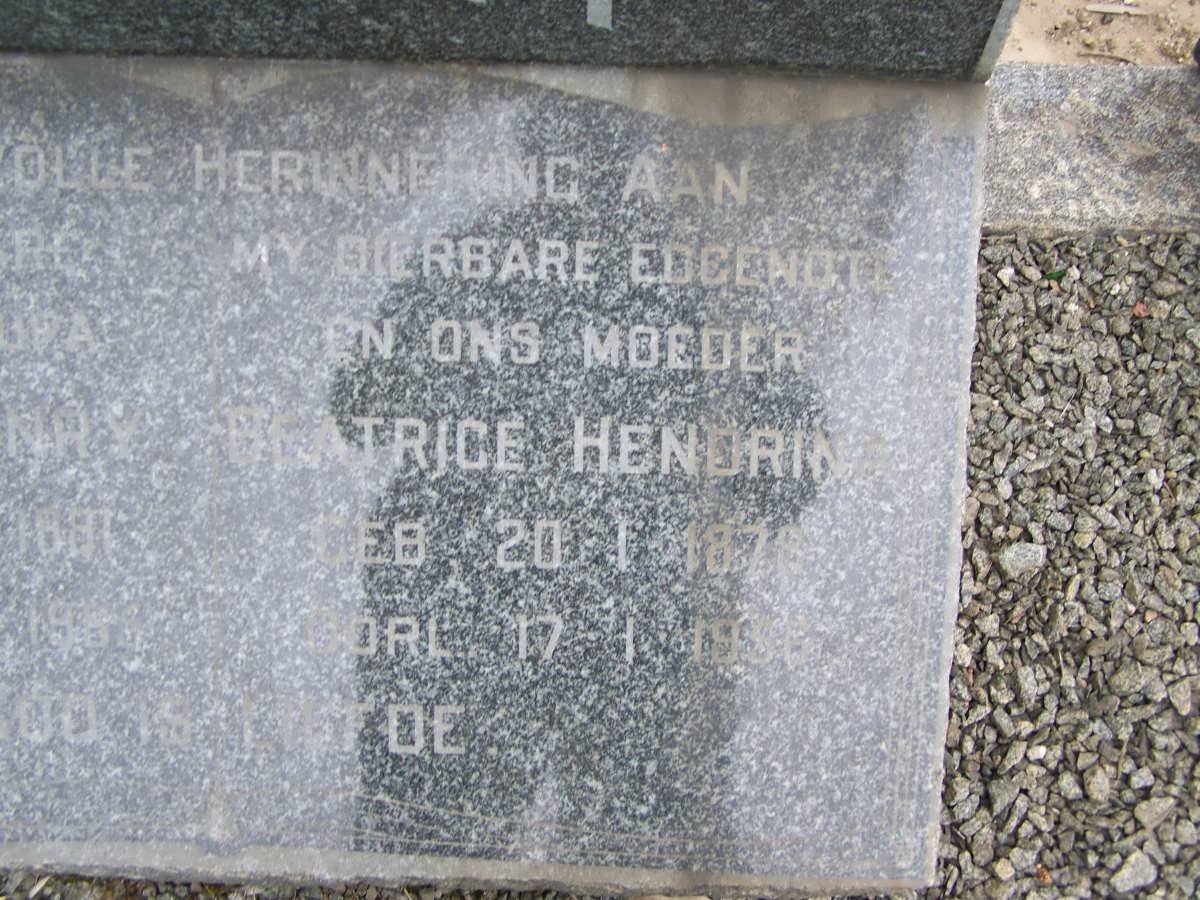 BARRY Beatrice Hendrina 187?-1956