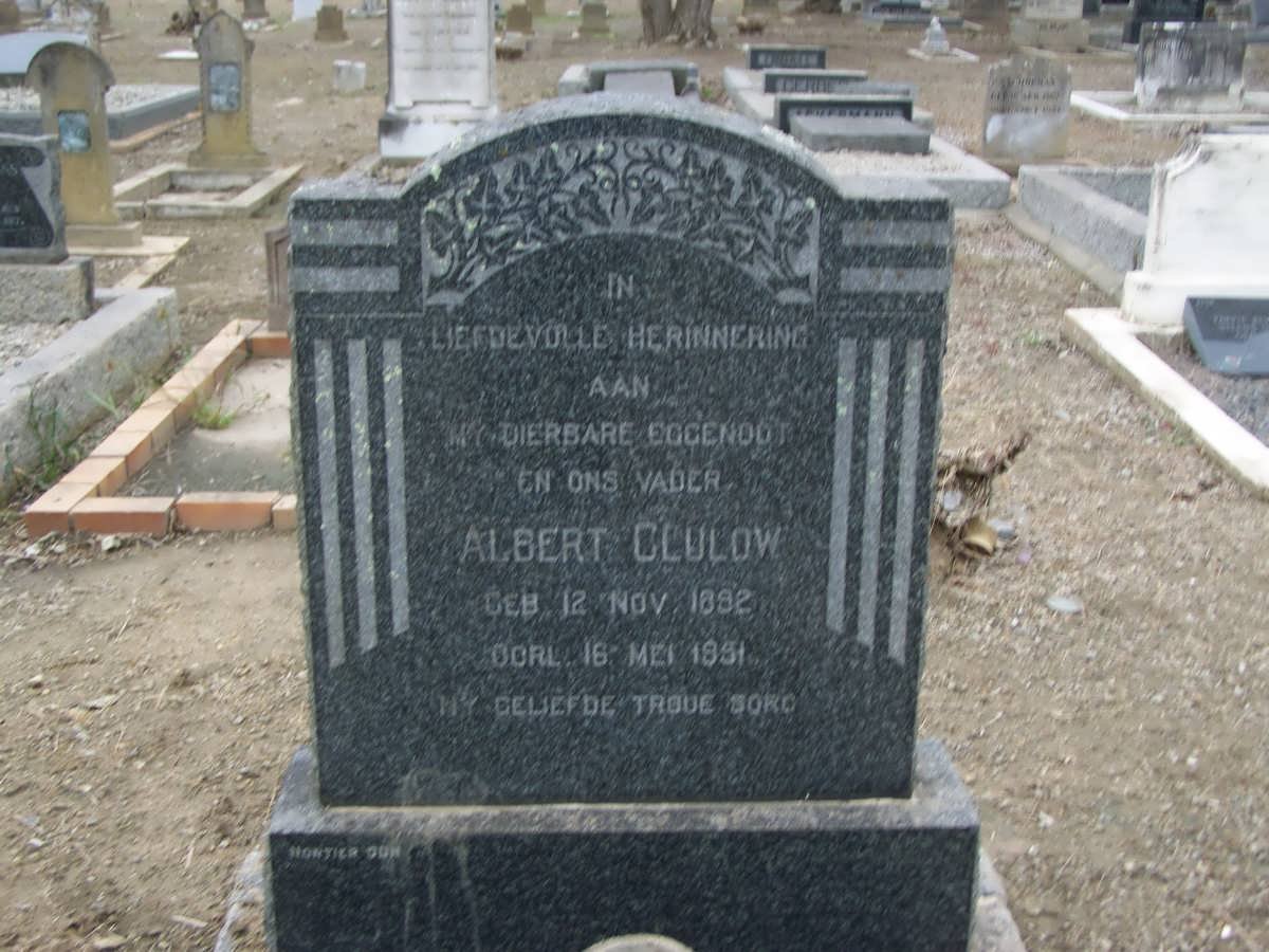 CLULOW Albert 1892-1951