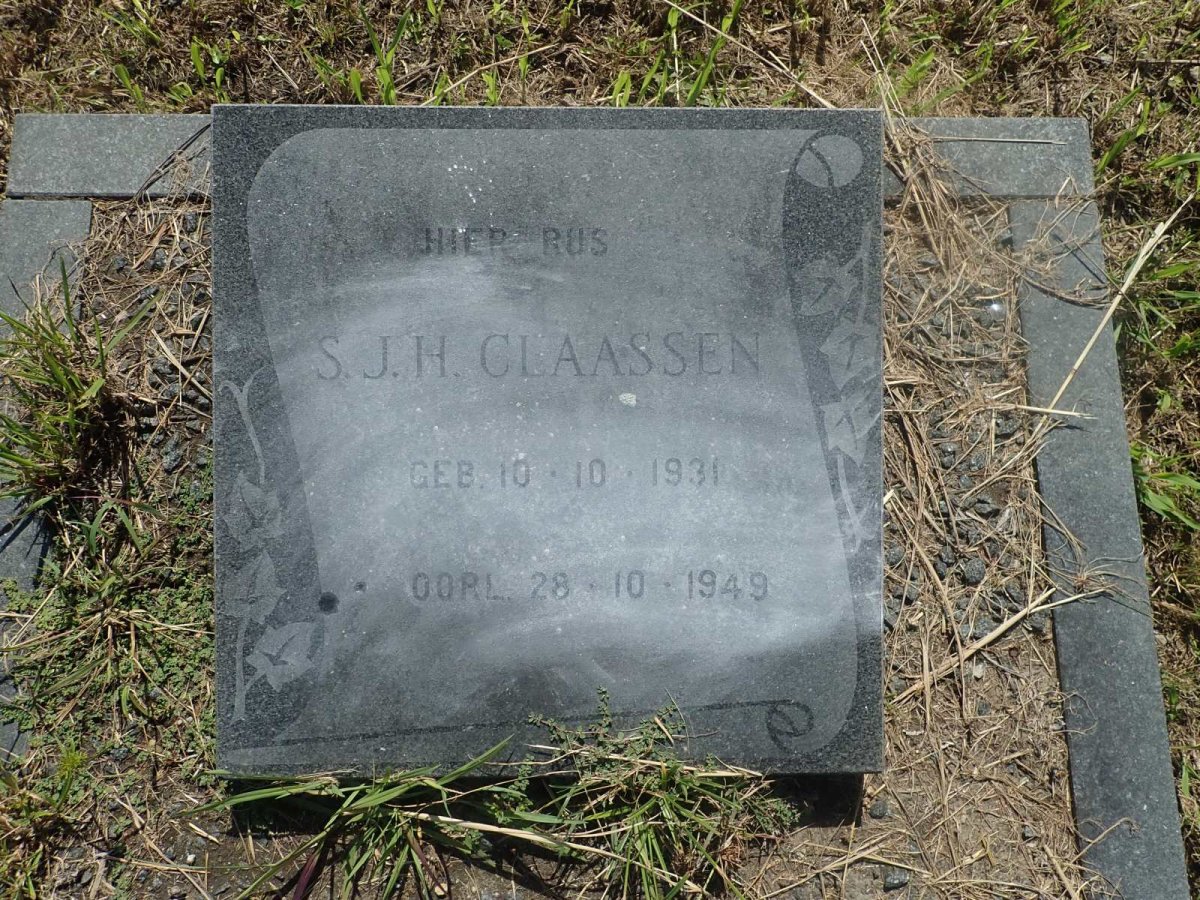 CLAASSEN S.J.H. 1931-1949