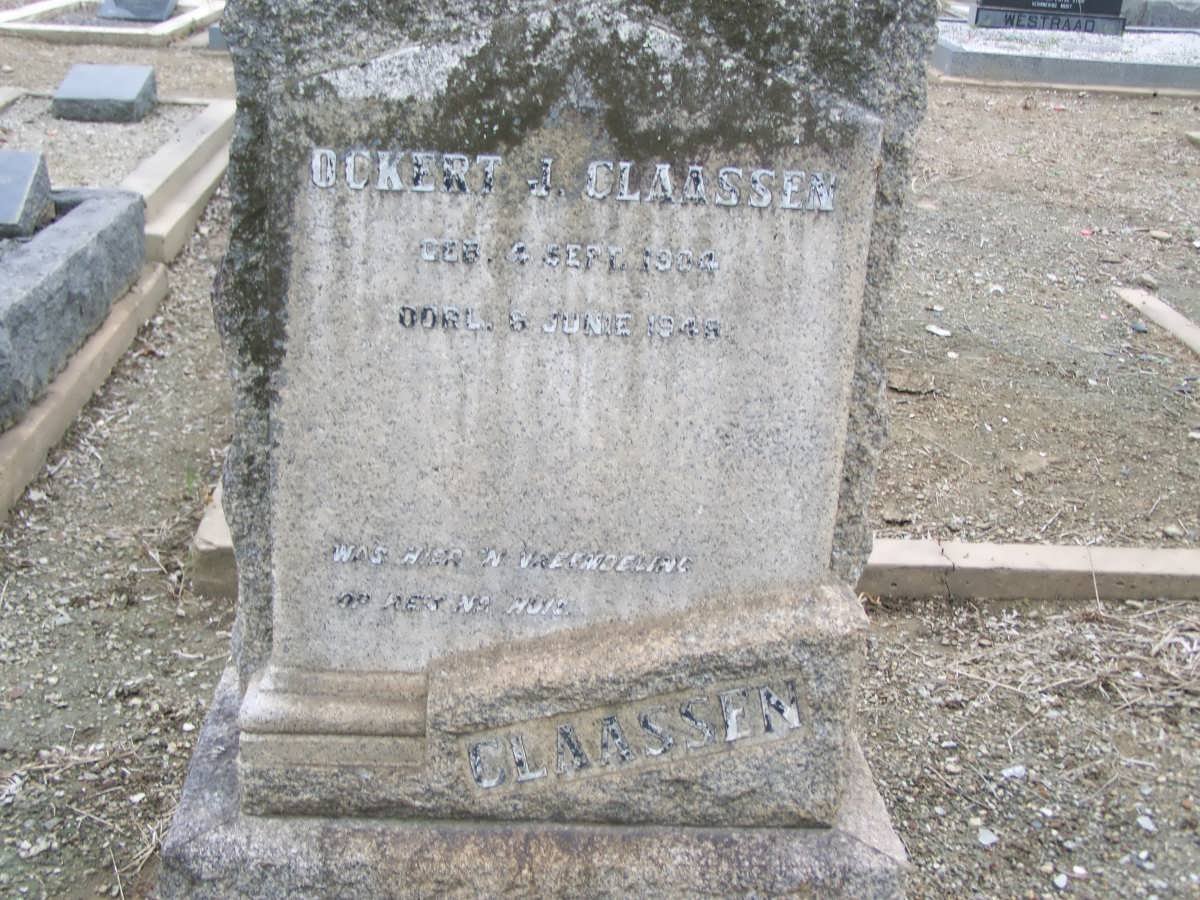 CLAASSEN Ockert J. 1904-1949