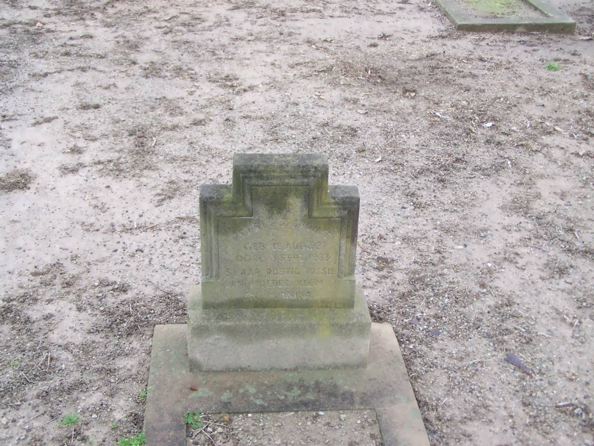CRONJE Petrus Jacobus 1927-1933