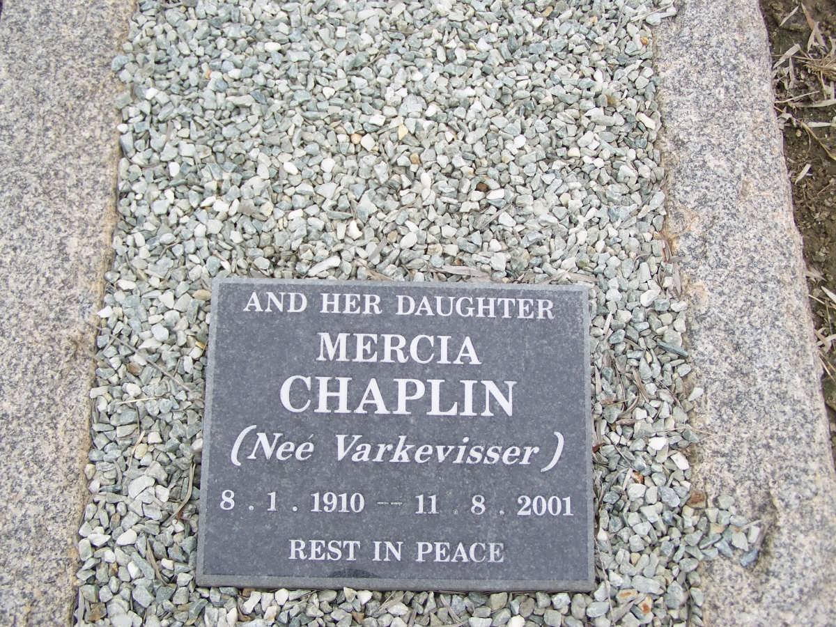 CHAPLIN Mercia nee VARKEVISSER 1910-2001