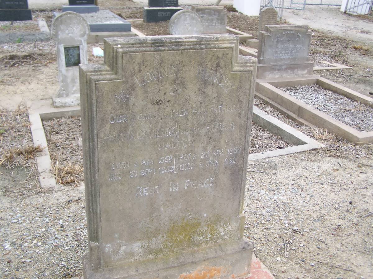 DALTON John 1850-1932 &amp; Martha Catherine 1858-1943