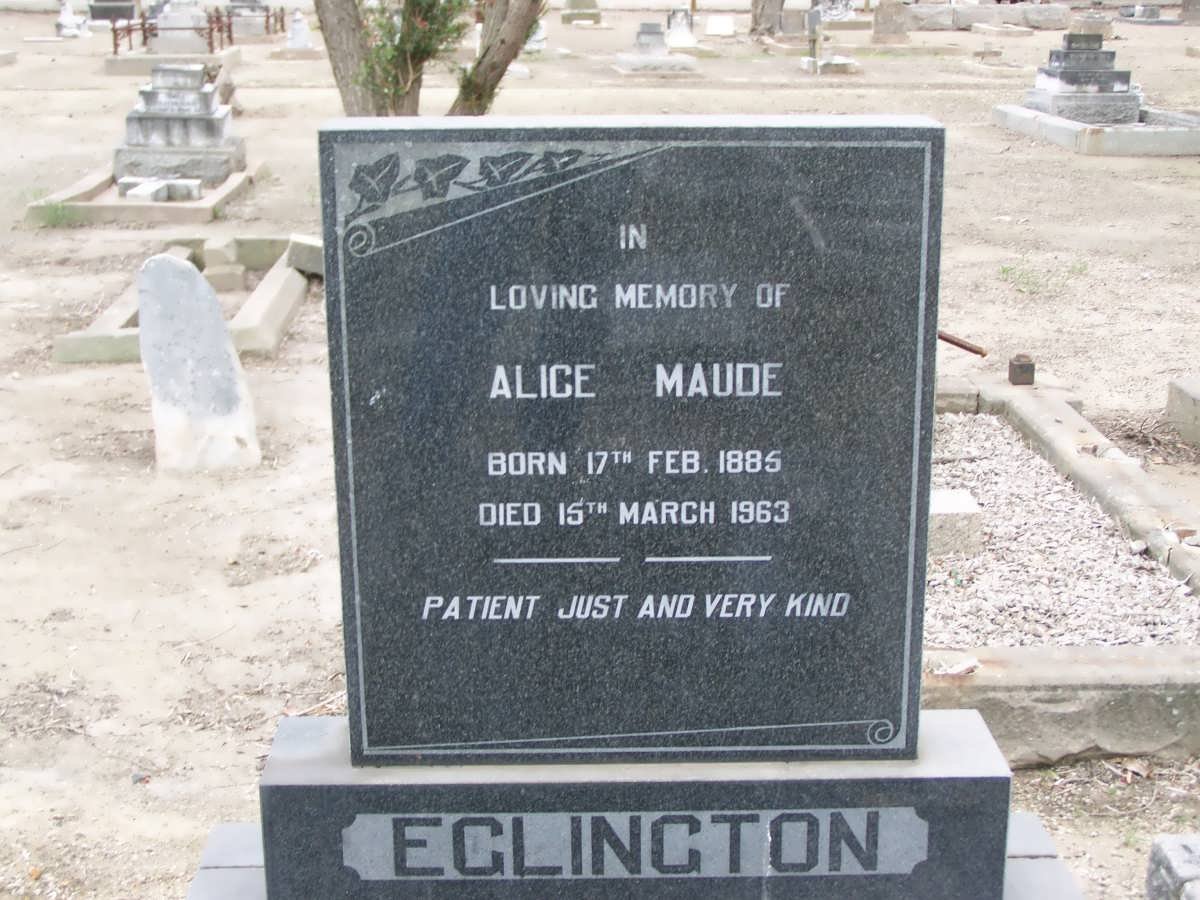 EGLINGTON Alice Maude 1885-1963