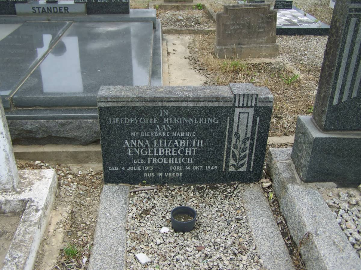 ENGELBRECHT Anna Elizabeth nee FROEHLICH 1913-1949