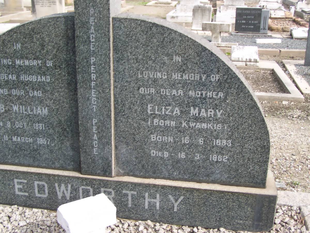 EDWORTHY Eliza Mary nee KWANKIS 1883-1962
