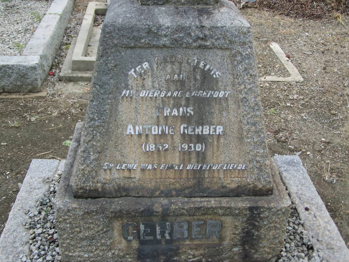 GERBER Frans Antonie 1852-1930