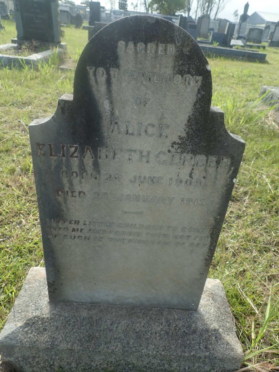 GERBER Alice Elizabeth 1909-1913