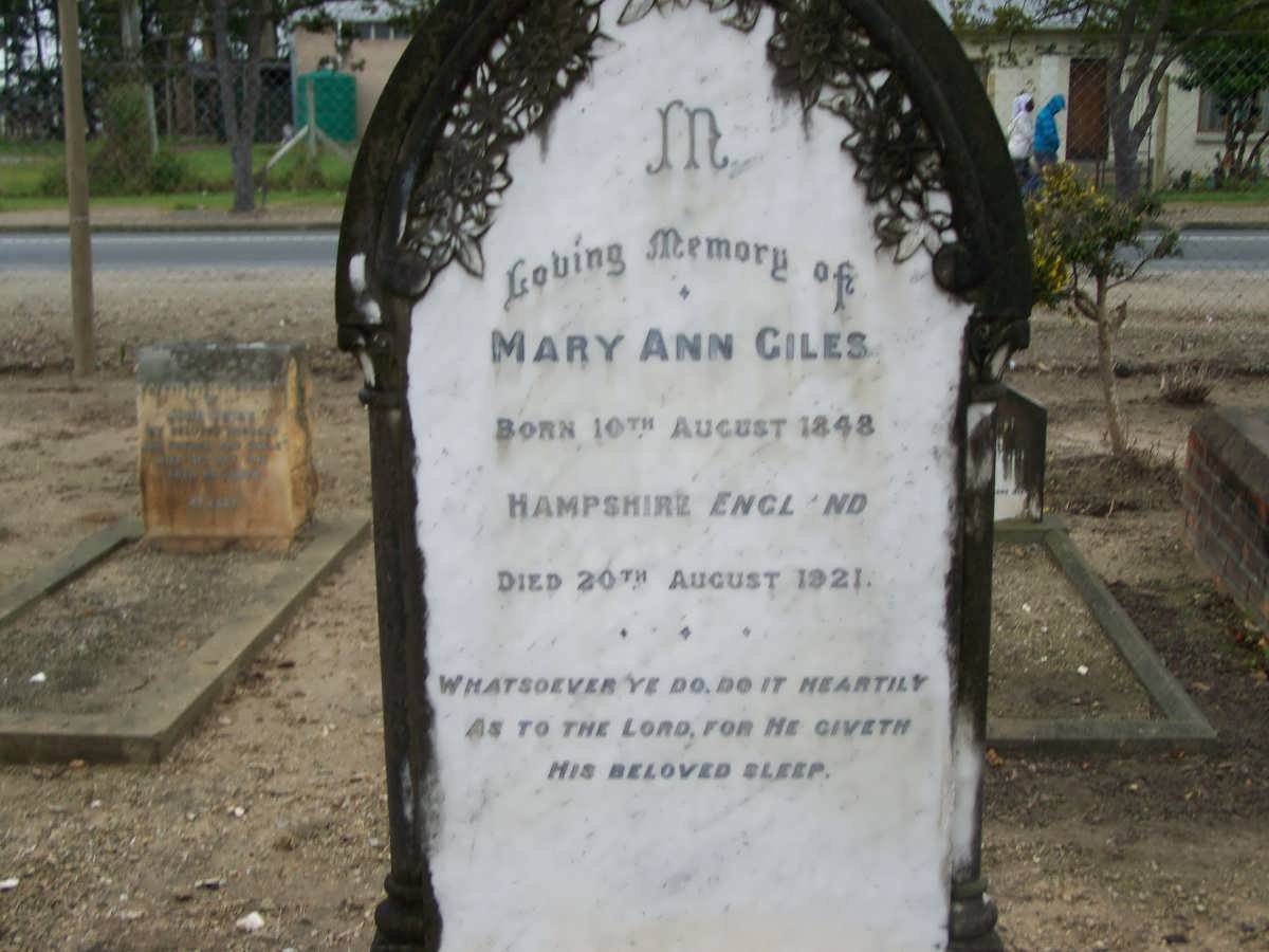 GILES Mary Ann 1848-1921