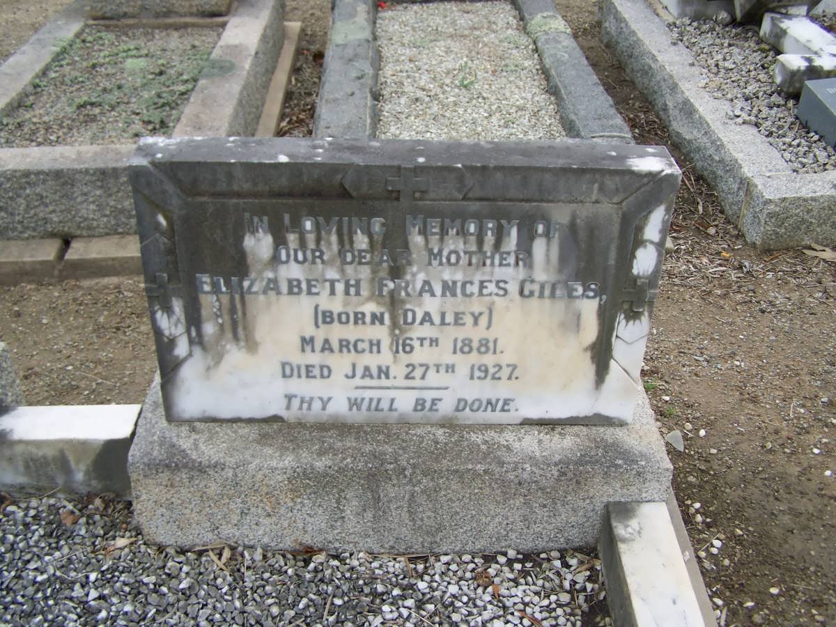GILES Elizabeth Frances nee DALEY 1881-1927