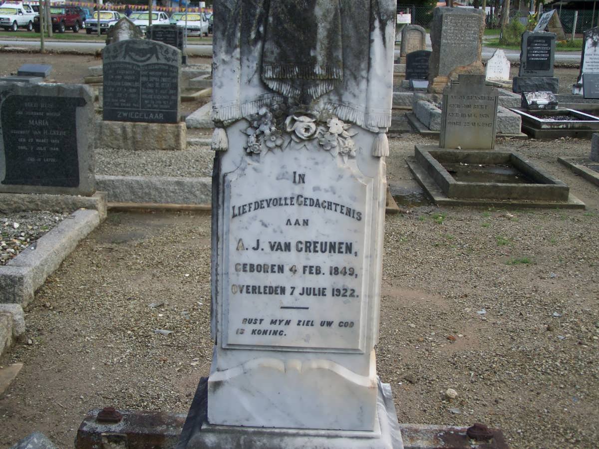 GREUNEN A.J. van 1849-1922