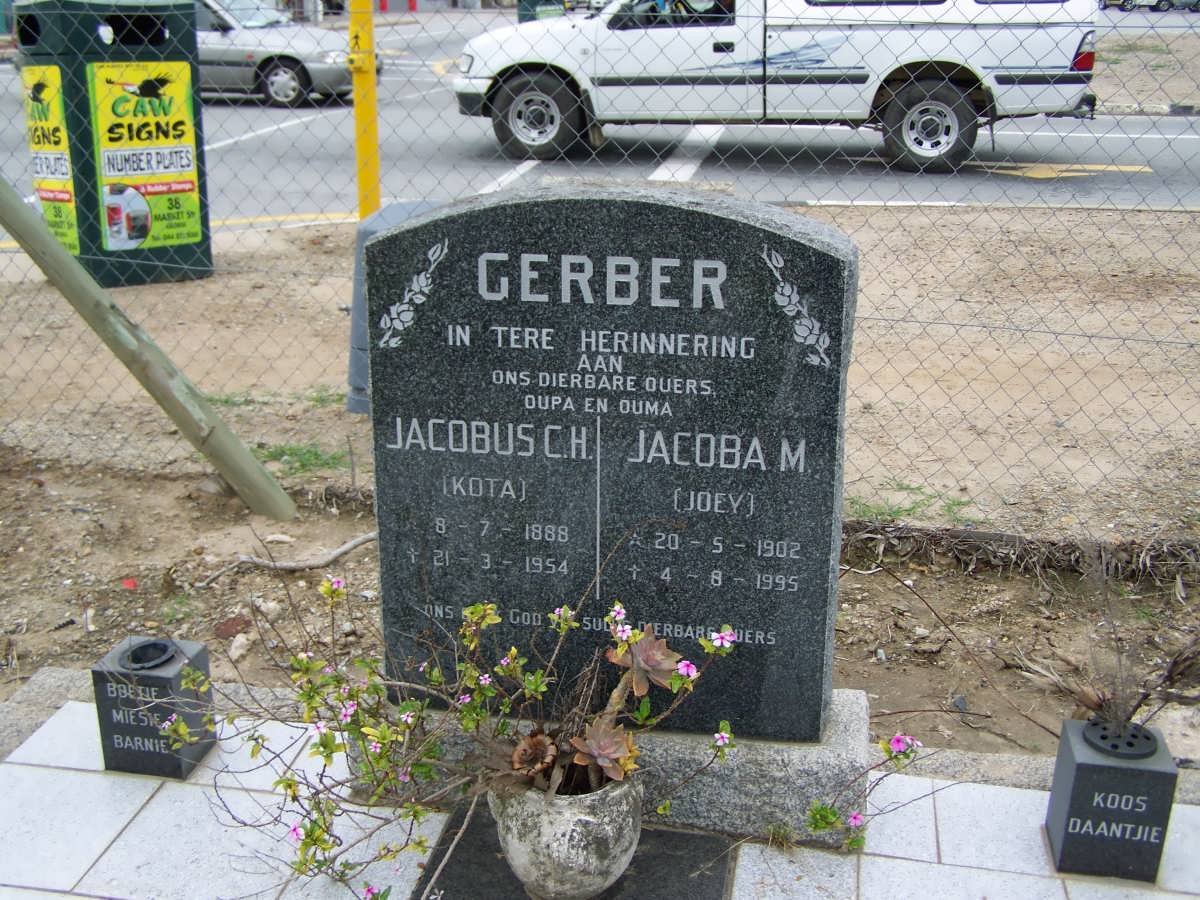GERBER Jacobus C.H. 1888-1954 &amp; Jacoba M. 1902-1995