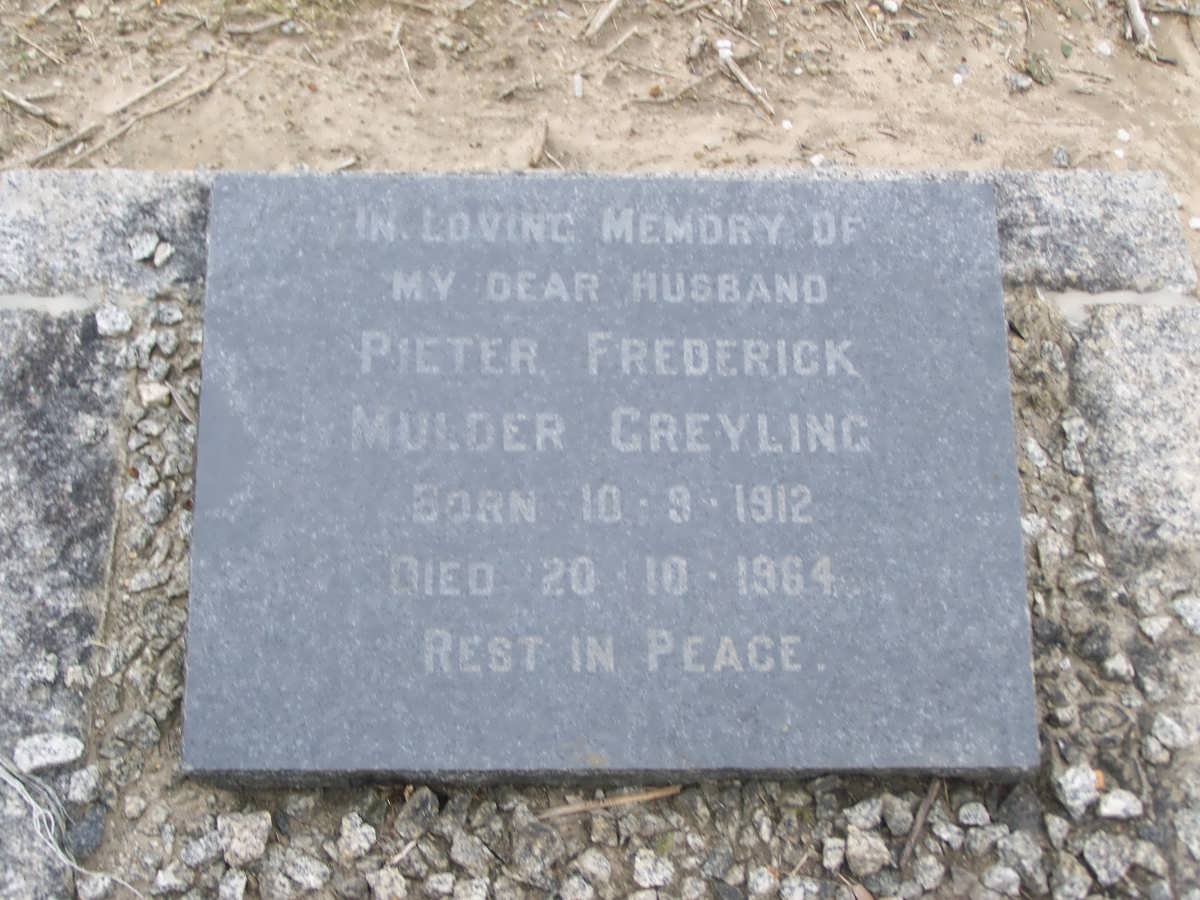 GREYLING Pieter Frederick Mulder 1912-1964