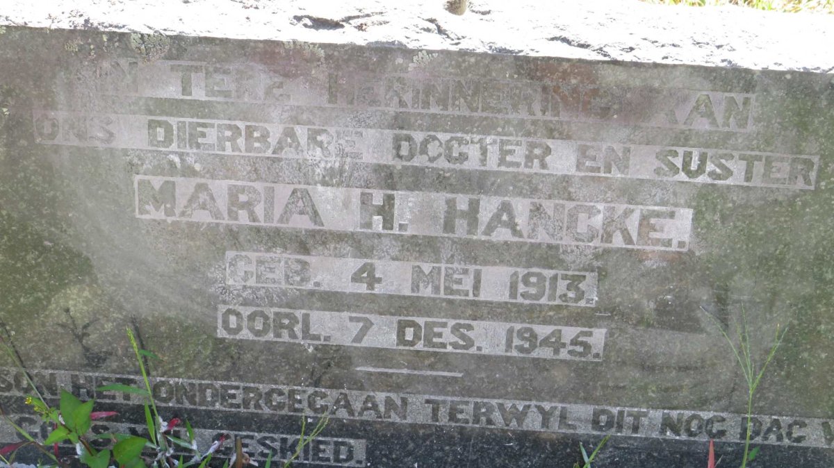 HANCKE Maria H. 1913-1945