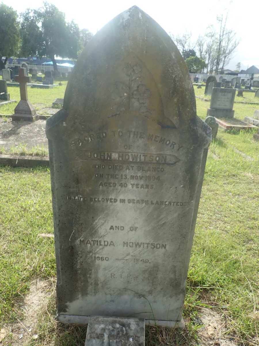 HOWITSON John -1894 &amp; Matilda 1860-1940