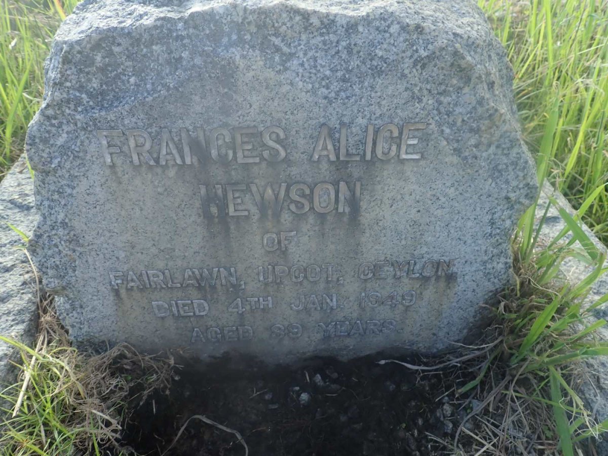 HEWSON Frances Alice -1949
