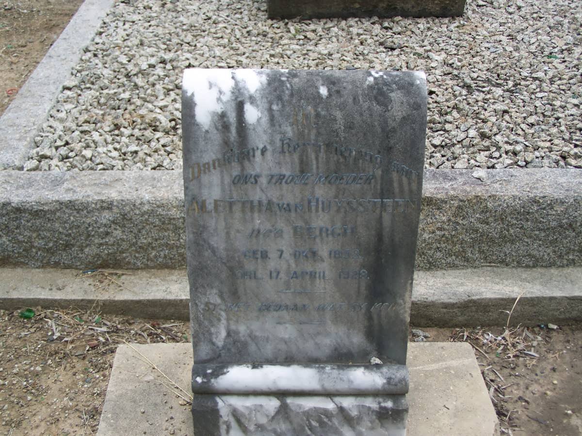 HUYSSTEEN Alettha, van nee BERGH 1859-1929