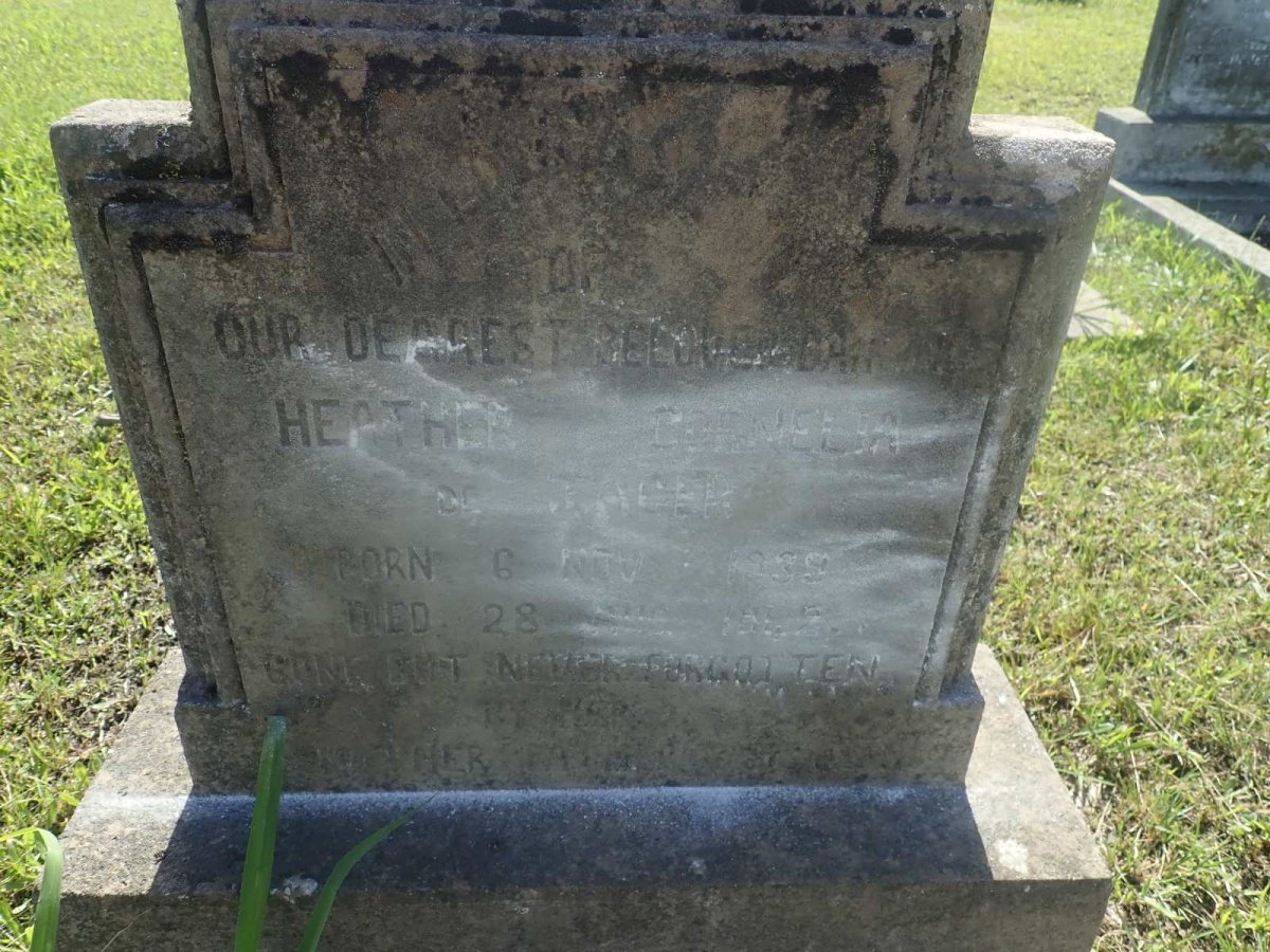 JAGER Heather Cornelia, de 1939-1942