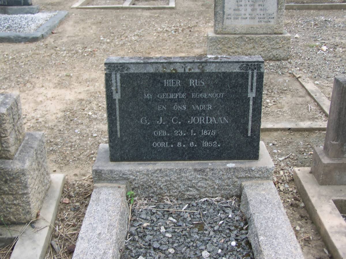 JORDAAN G.J.C. 1875-1952