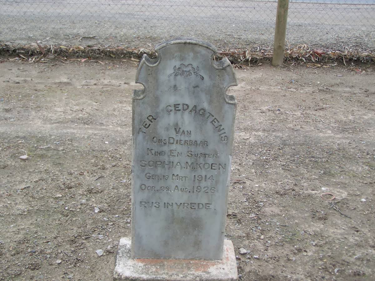 KOEN Sophia M. 1914-1926
