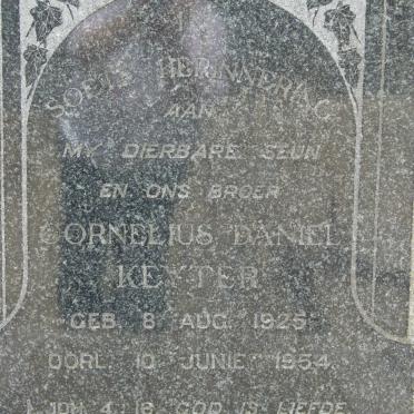 KEYTER Cornelius Daniel 1925-1954