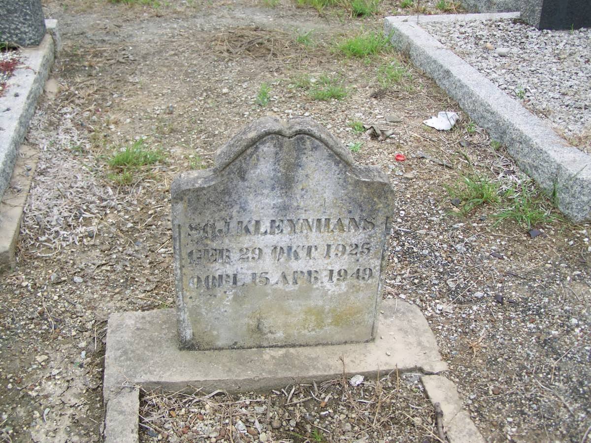 KLEYNHANS S.C.J. 1925-1949