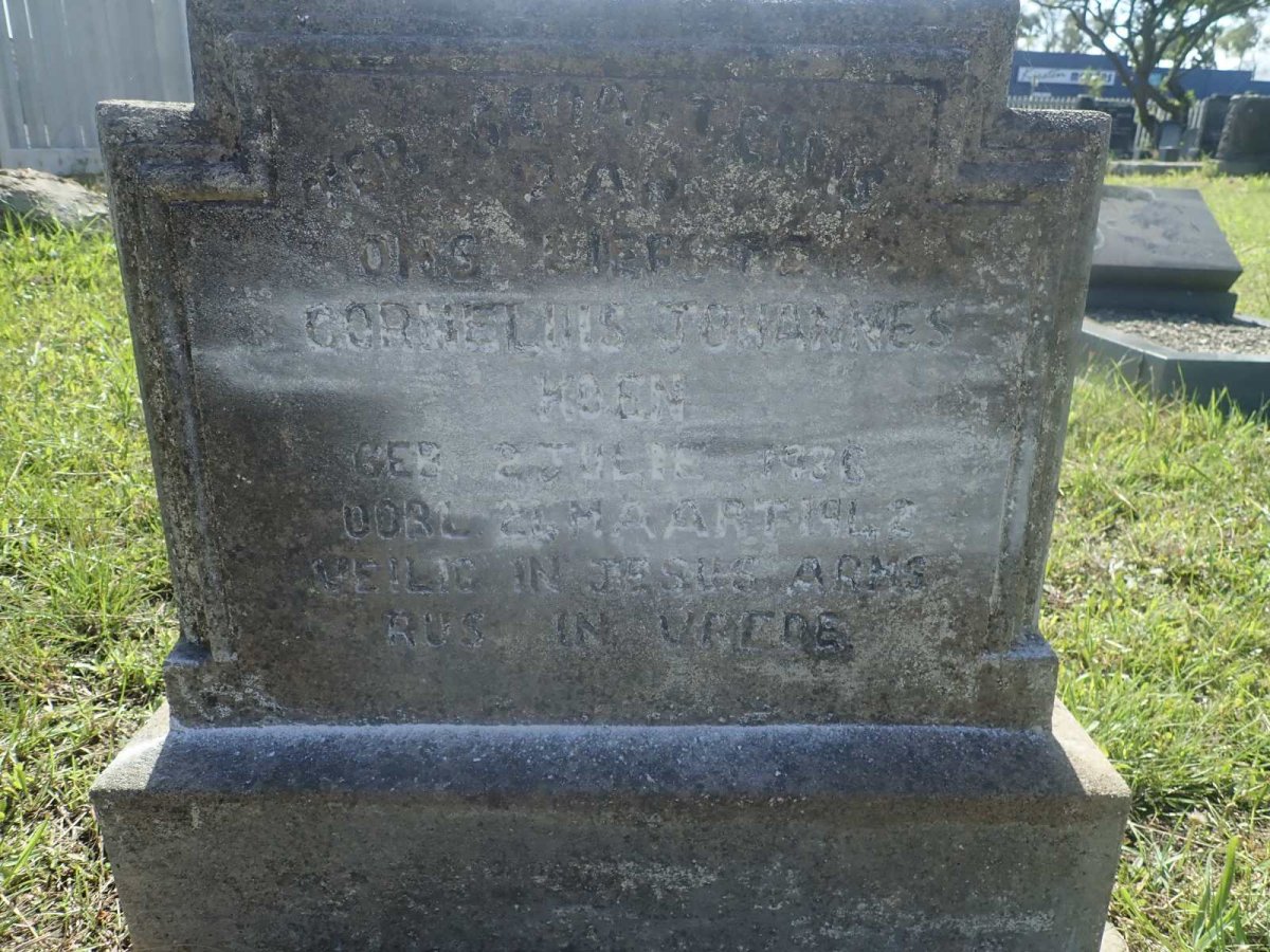 KOEN Cornelius Johannes 193?-1942