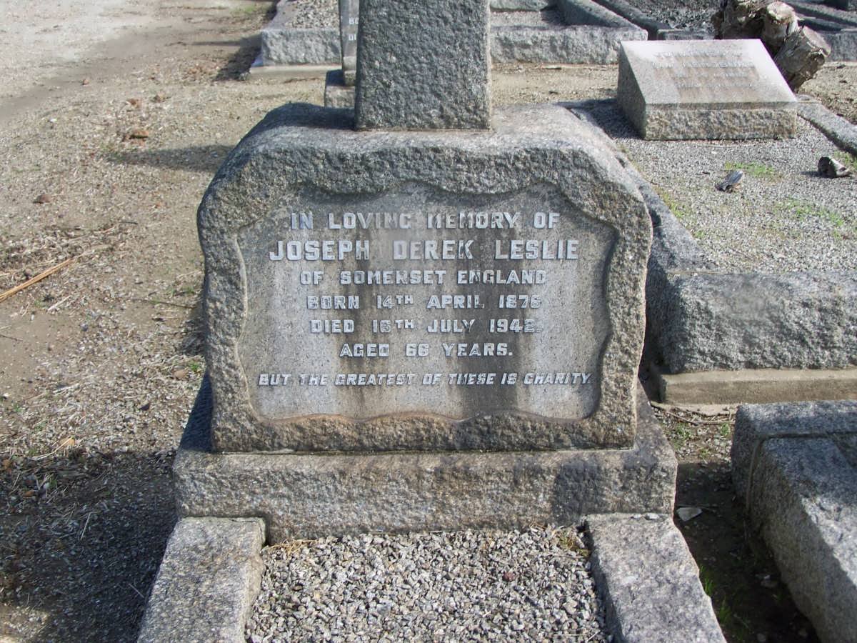 LESLIE Joseph Derek 1876-1942