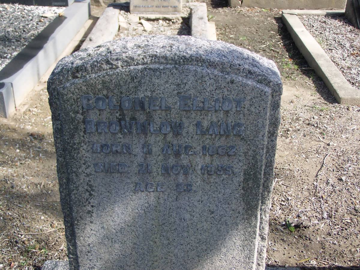LANG Elliot Brownlow 1862-1955